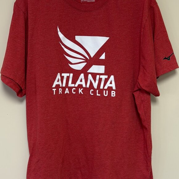 Men's MIZUNO CORE T-Shirt Atlanta Track Club - Red / White Graphic - Very Nice! - Picture 6 of 14